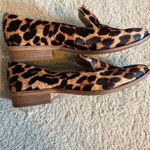 Madewell Leopard Print Women's Loafers - Haircalf Slip-On